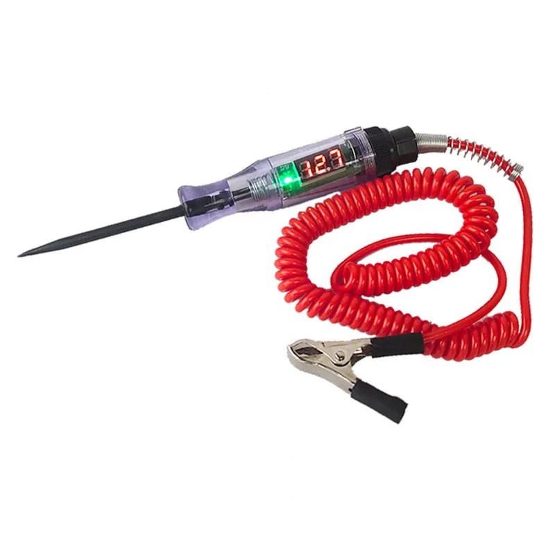 Car Truck Voltage Circuit Tester 6V24V Auto Diagnostic Probe Test Pen With Light Bulb For Electric 6