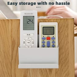 wall-mounted remote control storage box, table edge cabinet hanging organizer, hole-free under desk wire management
