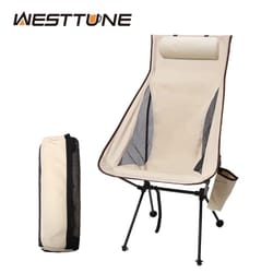 westtune portable folding camping chair with lightweight aluminum alloy tourist chair for outdoor, fishing, and travel