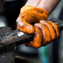 heavy duty nitrile gloves 8mil, extra thick disposable work gloves for mechanic, home, garden, with textured grip