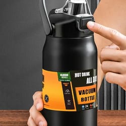 1000 ml outdoor thermos portable stainless steel thermal mug tumbler vacuum flasks cold and hot sport water bottle straw
