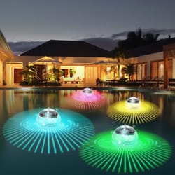 solar powered led floating pool ball waterproof glow light for ponds, pool & disco show color changing