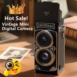 retro mini digital camera 12mp hd autofocus with 1080p video, portable vintage vlogging camera for kids & adults