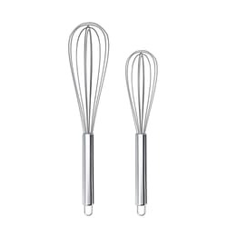 stainless steel egg whisk set, wire balloon whisk kitchen mixer tools for beating eggs, milk, cream, baking, cooking