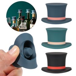 vacuum sealed silicone wine beer bottle stopper plug, reusable champagne cork cap sealer for bar, kitchen & party use
