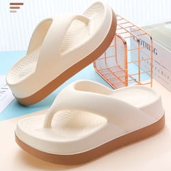 women flip flops, popular design casual platform sandals, non-slip outdoor slippers with high elastic support