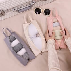 travel underwear organizer,storage bag with divided compartments,compact bra & sock sorter,makeup pouch for women travel