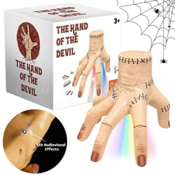 halloween horror props electric crawling broken hands wednesday thing hand latex figurine home desktop decor party costu