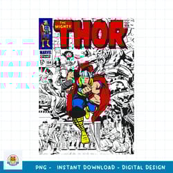 marvel the mighty thor retro classic comic graphic png, digital download png, digital download