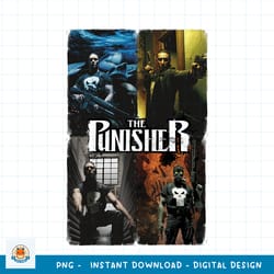 marvel the punisher quad comic cover collage graphic png, digital download png, digital download