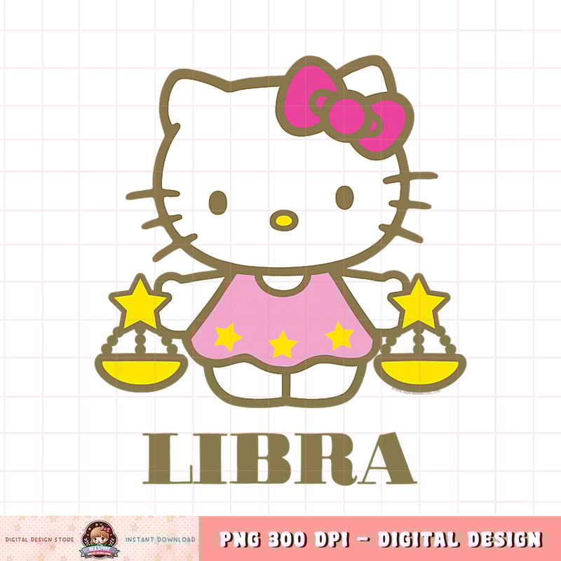 Hello Kitty Zodiac Libra png, digital download, instant .jpg