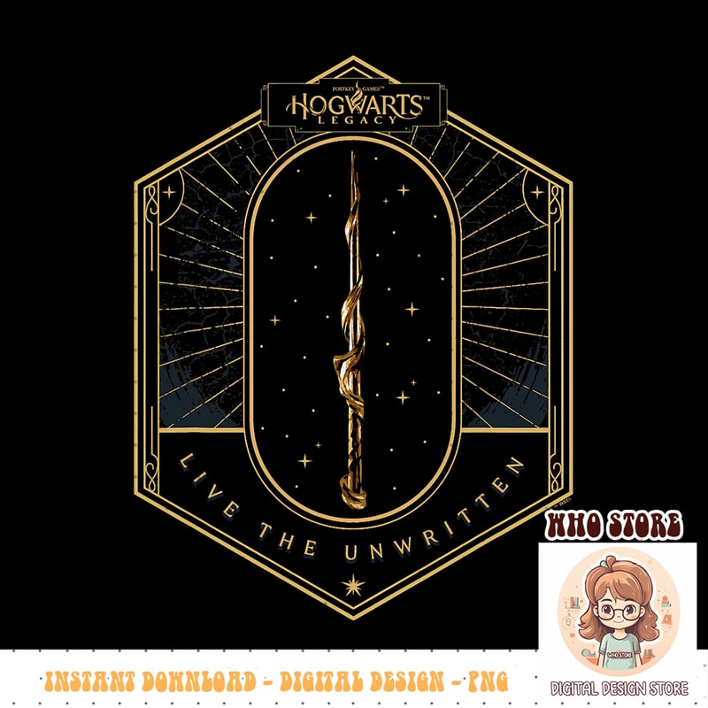 Harry Potter Hogwarts Legacy Wand, Live The Unwritten PNG Download.jpg