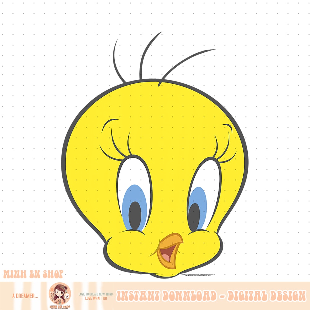 Looney Tunes Tweety Bird Big Face Smile PNG Download.jpg