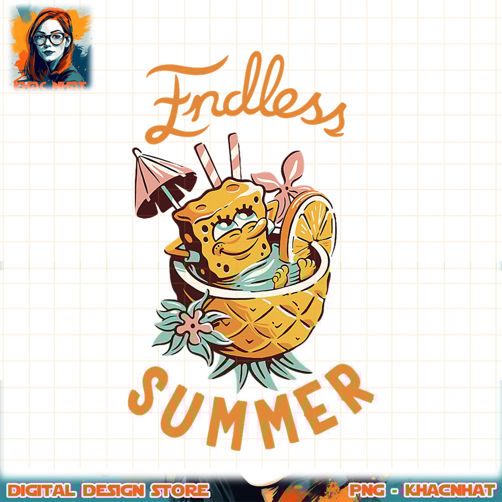 SpongeBob SquarePants Endless Summer Pineapple Drink png, digital download, instant .jpg