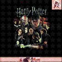 harry potter deathly hallows group shot portrait t-shirt
