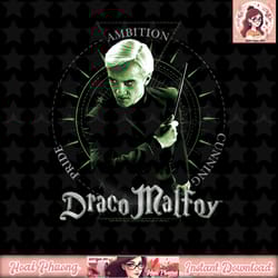 harry potter draco malfoy wand poster t-shirt