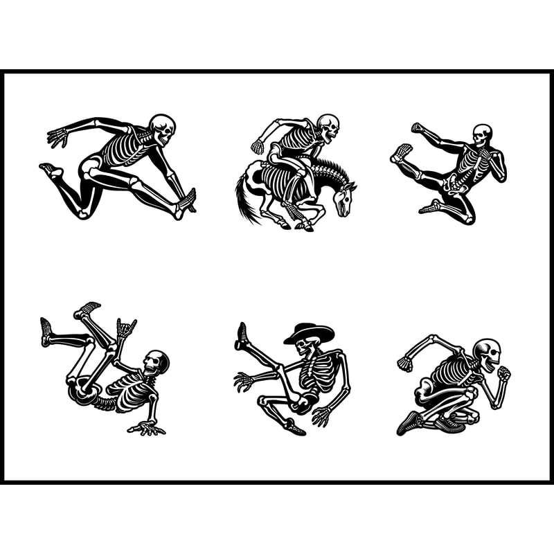 A Bucking Skeleton Svg Bundle 1