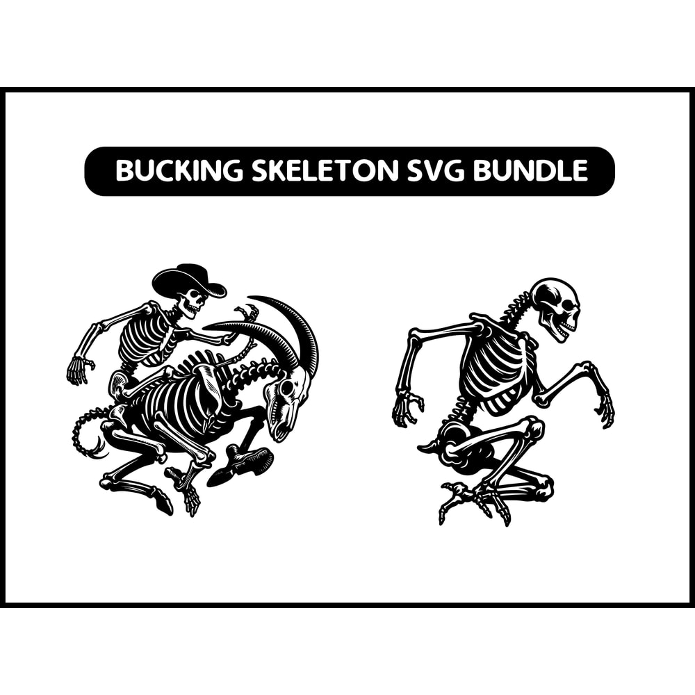 A Bucking Skeleton Svg Bundle 2