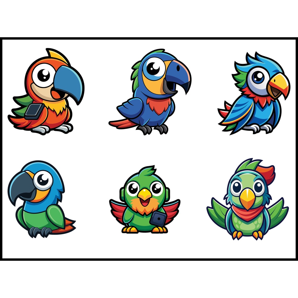 Cute Parrot Sleeping Svg Bundle 1