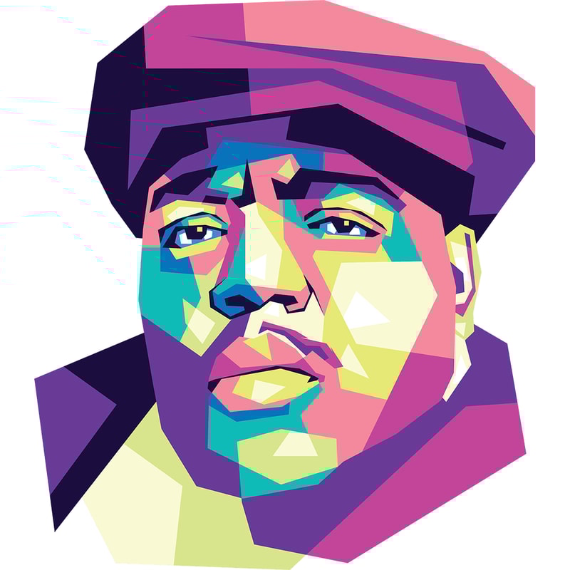 Biggie Wpap Full Collor 3 Retro PNG Sublimation Digital Download 0