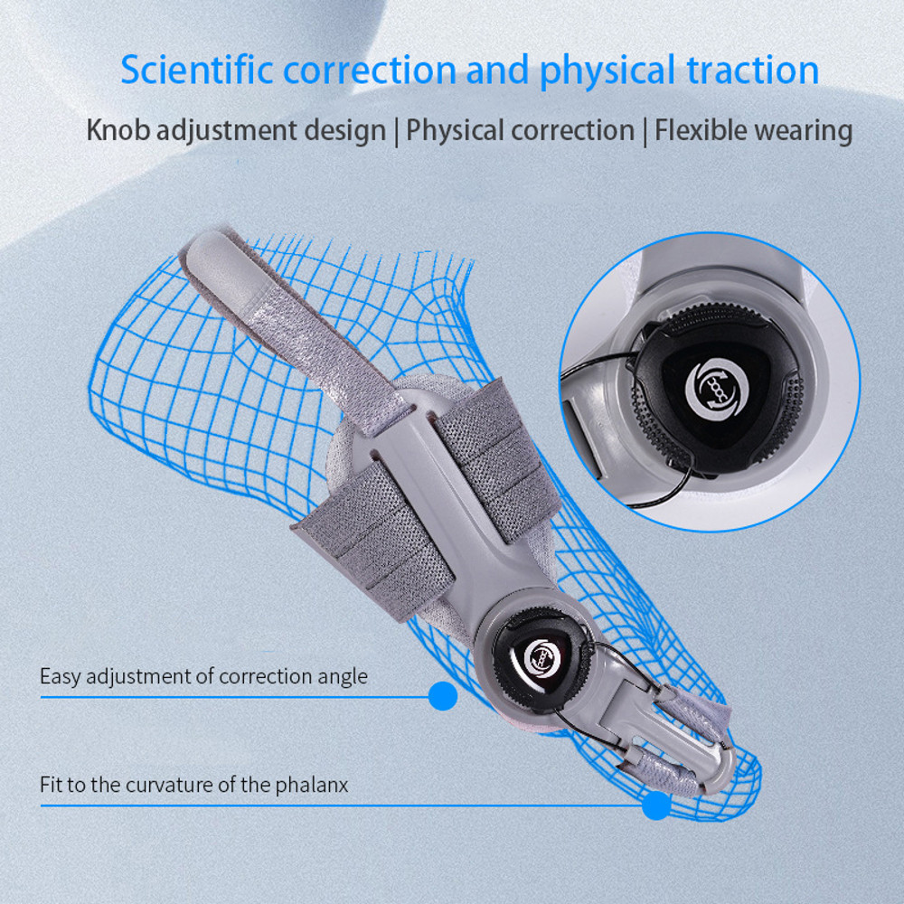 Unisex Bunion Corrector, Hallux Valgus Brace with Rotatable Toe Separator, Adjustable Foot Straightener for Pedicure