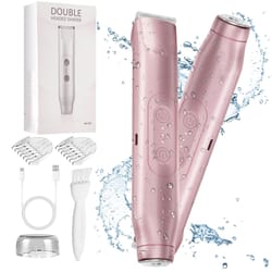 2-in-1 electric shaver, epilator for women, painless hair removal for body, legs, face, bikini line & mustache