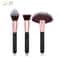Docolor 3-Piece Makeup Brush Set, Fundation Brush, Flat Top Kabuki & Fan Brush for Contour, Powder, Highlighter, Blush