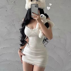 y2k retro lace patchwork spaghetti strap black bodycon dress with bow, mini club party sexy dresses for women