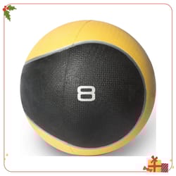 8lb barbell rubber medicine ball weighted for strength training, core workouts & fitness, durable rubber construction