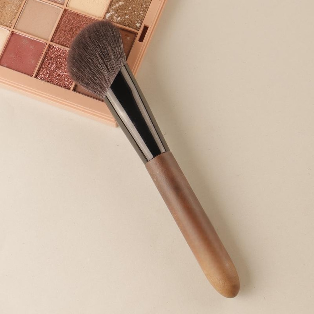 Professional Goat Hair Contour Brush, Angled Face Sculpting Makeup Tool, Hypoallergenic Blending Brush