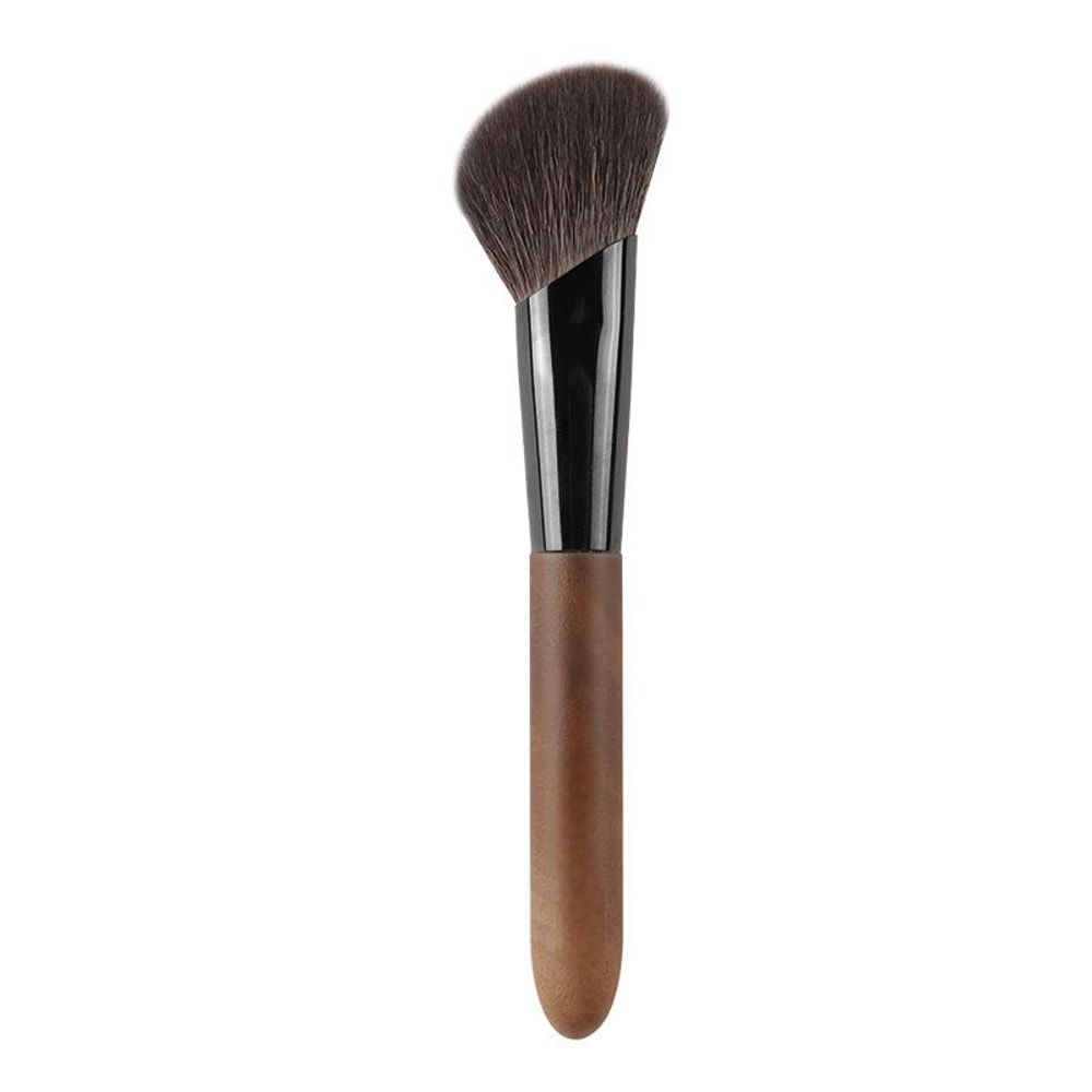 Professional Goat Hair Contour Brush, Angled Face Sculpting Makeup Tool, Hypoallergenic Blending Brush