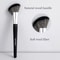 Professional Makeup Brushes, Black Sculpting Brush, Large Face Contour Bronzer Oblique Powder Blush Cosmetic Tool
