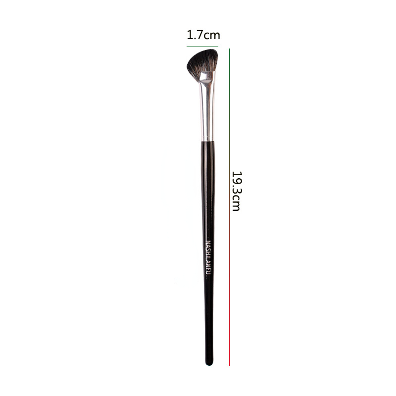 Professional Makeup Brushes, Black Sculpting Brush, Large Face Contour Bronzer Oblique Powder Blush Cosmetic Tool