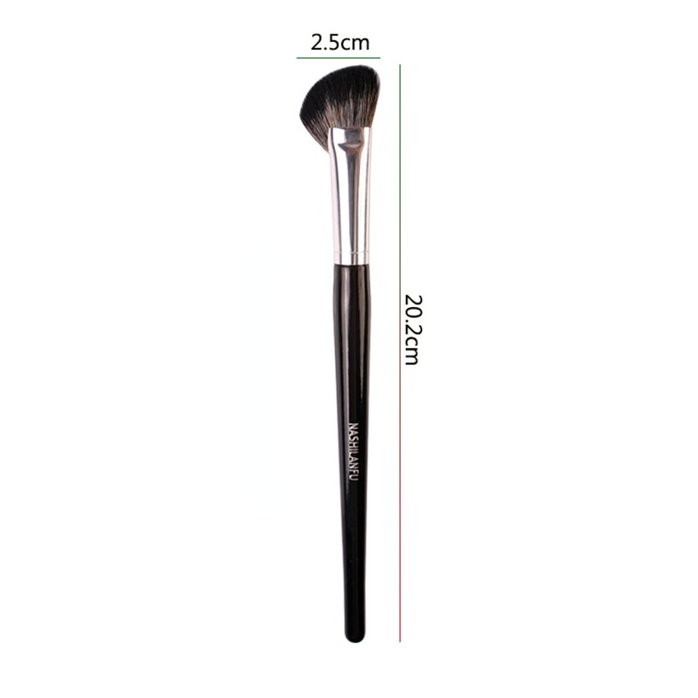 Professional Makeup Brushes, Black Sculpting Brush, Large Face Contour Bronzer Oblique Powder Blush Cosmetic Tool