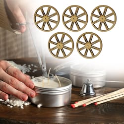 5pcs portable candle wick stabilizer, convenient round manual tool, wooden wick centering tool for candle diy making