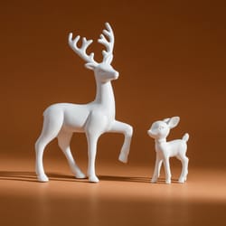 room decor mother deer, cute kids room decor sculptures, kawaii sculptures, christmas home decoration, fawn figurines