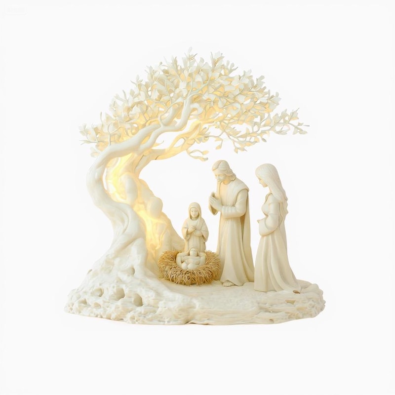 Jesus And The Tree Of Life Newborn Home Decor Desktop Decoration Acrylic Ornament Childrens Gift Ho
