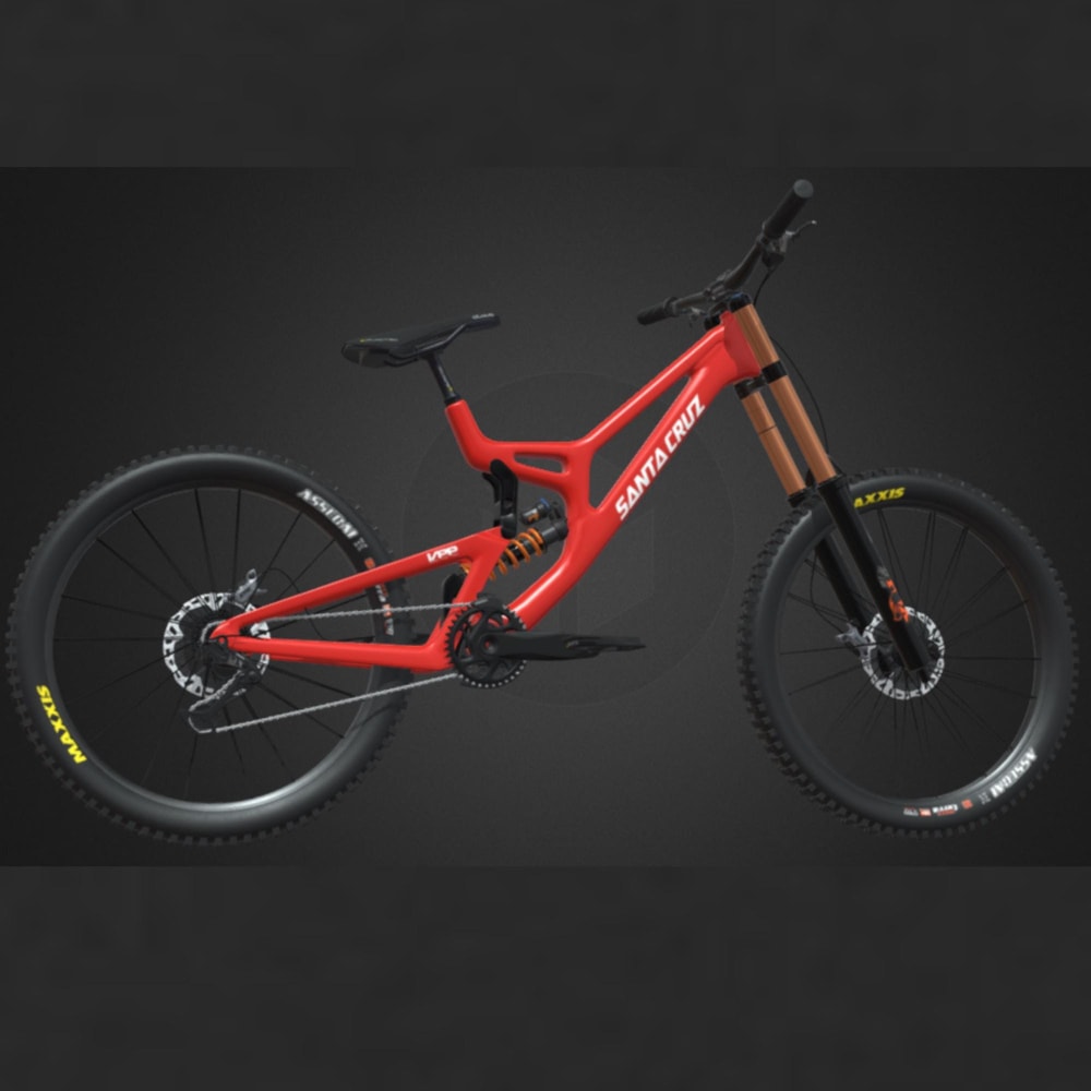 New Santa Cruz V10 Downhill Mountain Bicycle 3D Model Fbx Gltf Usdz Glb Texture Files Instant Downl 1