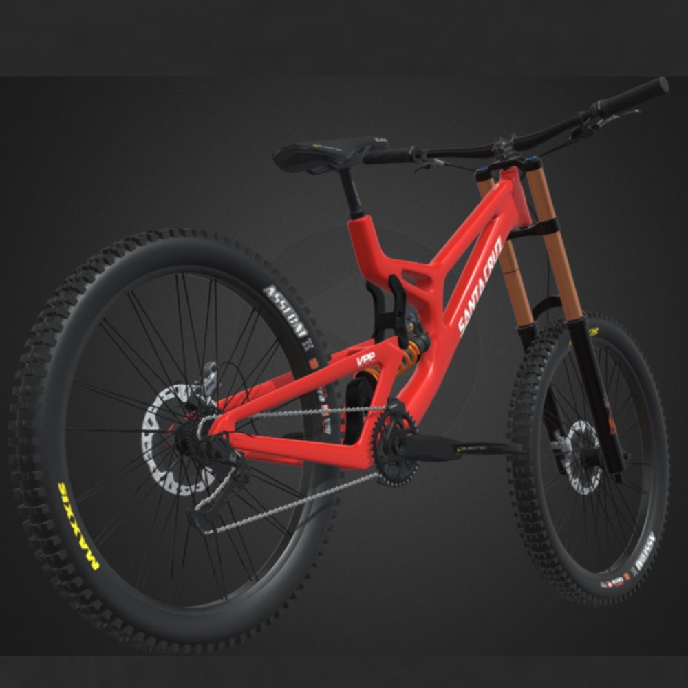 New Santa Cruz V10 Downhill Mountain Bicycle 3D Model Fbx Gltf Usdz Glb Texture Files Instant Downl 2
