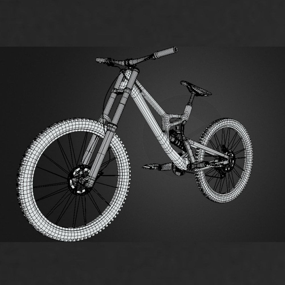 New Santa Cruz V10 Downhill Mountain Bicycle 3D Model Fbx Gltf Usdz Glb Texture Files Instant Downl 3