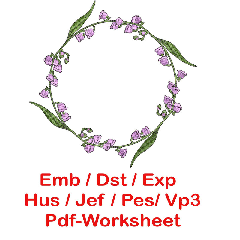 Lily Of Valley EmbroideryLily Of Valley DST Lily Of Valley PES 0