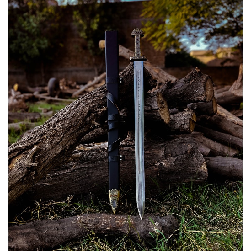 King Ragnar Lothbrok Handcrafted Viking Sword Authentic Norse Replica Medieval Sword Perfect Gifts 3