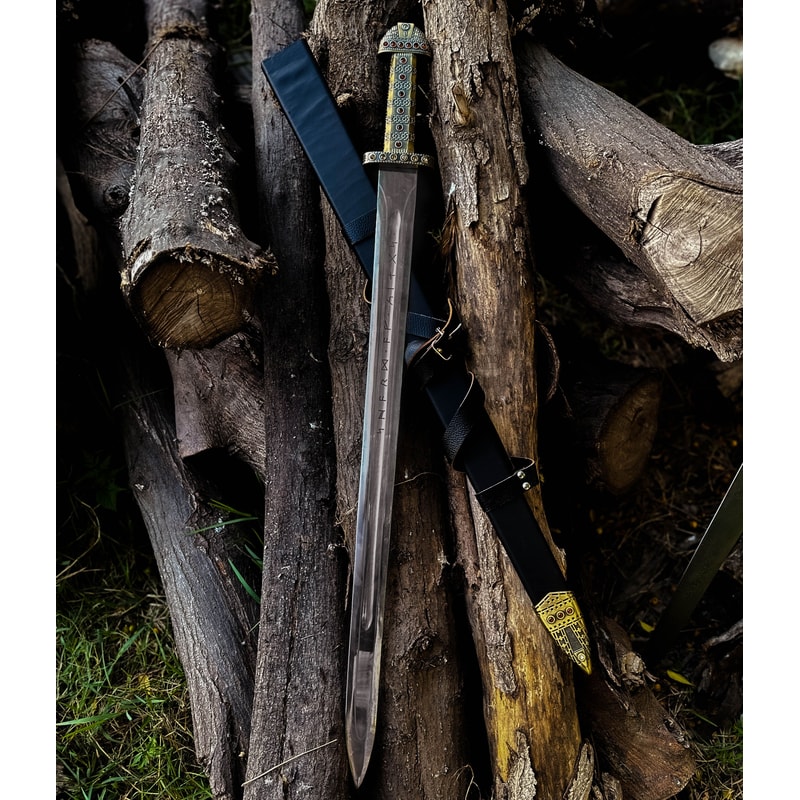 King Ragnar Lothbrok Handcrafted Viking Sword Authentic Norse Replica Medieval Sword Perfect Gifts 0