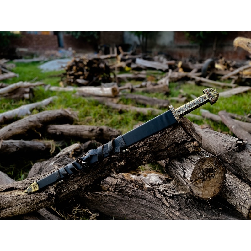 King Ragnar Lothbrok Handcrafted Viking Sword Authentic Norse Replica Medieval Sword Perfect Gifts 8