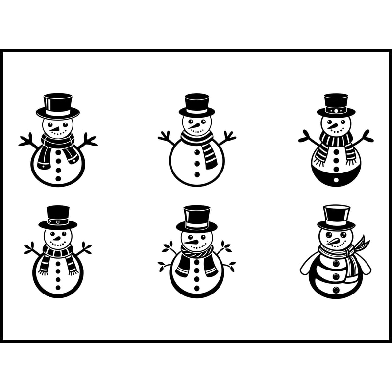 Snowman Svg Bundle 1