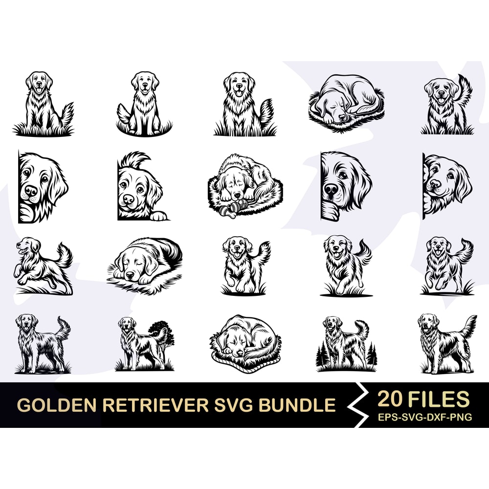 Golden Retriever Svg Bundle 0