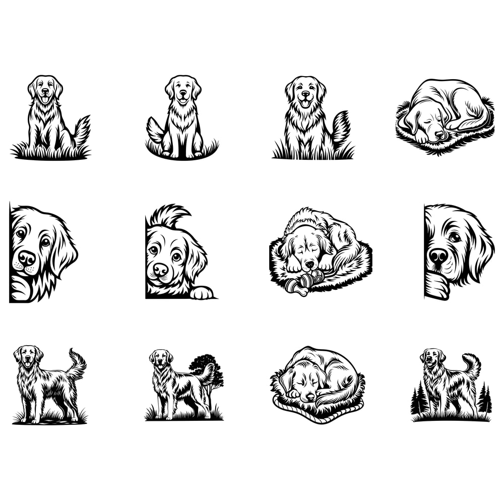 Golden Retriever Svg Bundle 1