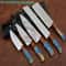 Handcrafted D2 Steel Chef Knife Set With Leather Roll Bag Professional Quality 0