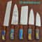 Handcrafted D2 Steel Chef Knife Set With Leather Roll Bag Professional Quality 4