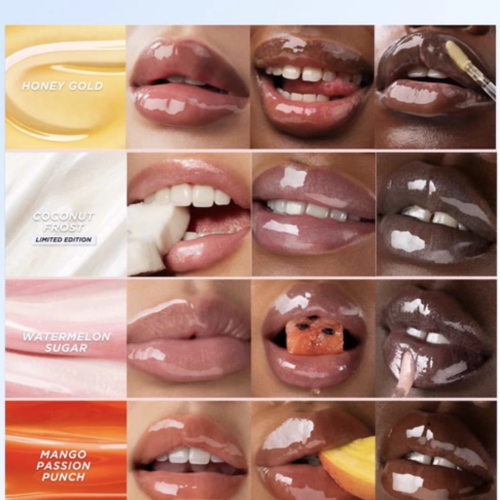 Water Light Fruit Honey Essence Lip Oil, Sexy Plump Lip Jelly for Hydration and Shine